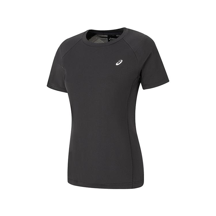 

Asics Womens Reflective Moisture-Wicking Comfortable Short Sleeve Raglan T-Shirt Women Tops 2032D400-001 S
