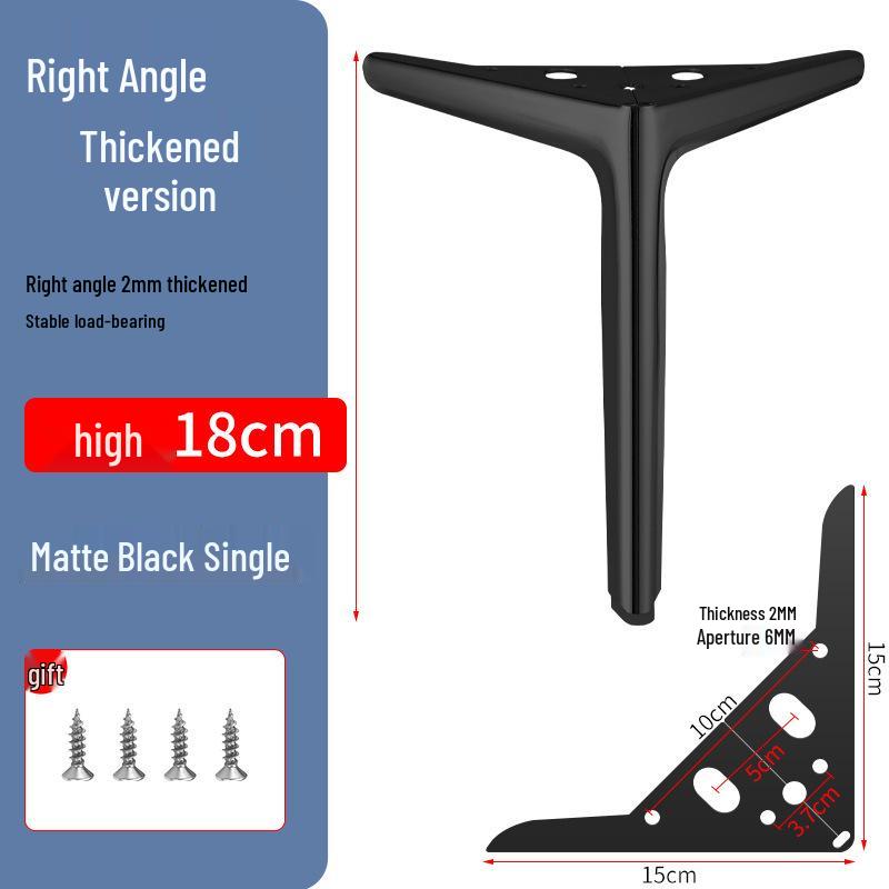 Metal Semicircular Three-Pronged Sofa and Cabinet Support Leg