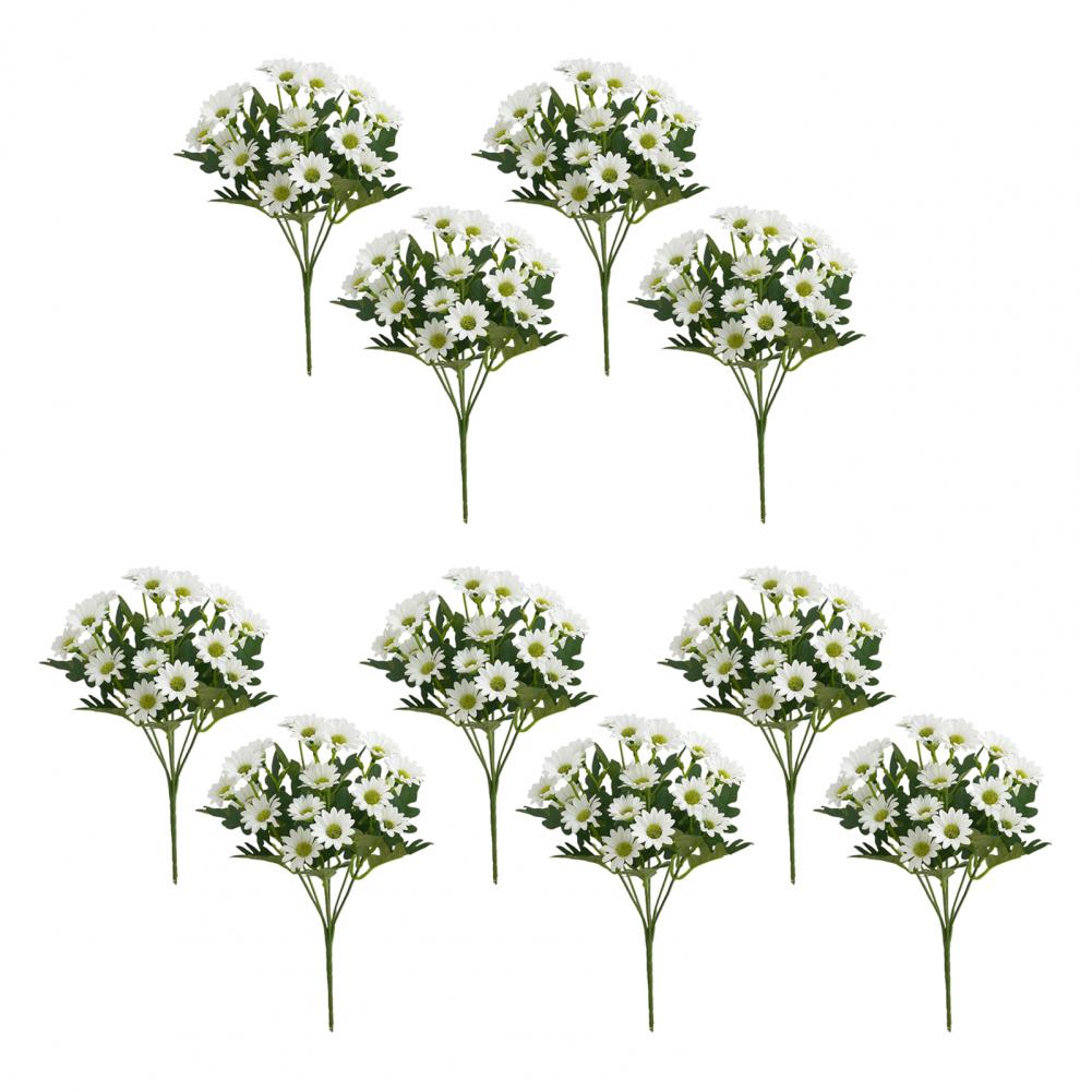 Outdoor Artificial Flowers Fake Silk Chrysanthemum Bundle Simulated Flowers Autumn Uv Resistant Thanksgiving Halloween Decor