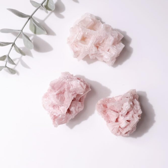 Natural Pink Halite Cluster (20-40 Gm) | Healing Crystals for Self-Love & Mental Clarity | Vastu Decorative Crystal Showpieces for Home Decor & O