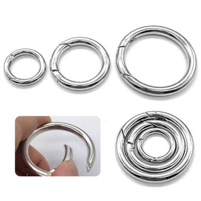 Zinc Alloy Round Hiking O-ring Keyring Spring Snap Hook Clip Buckle Carabiner
