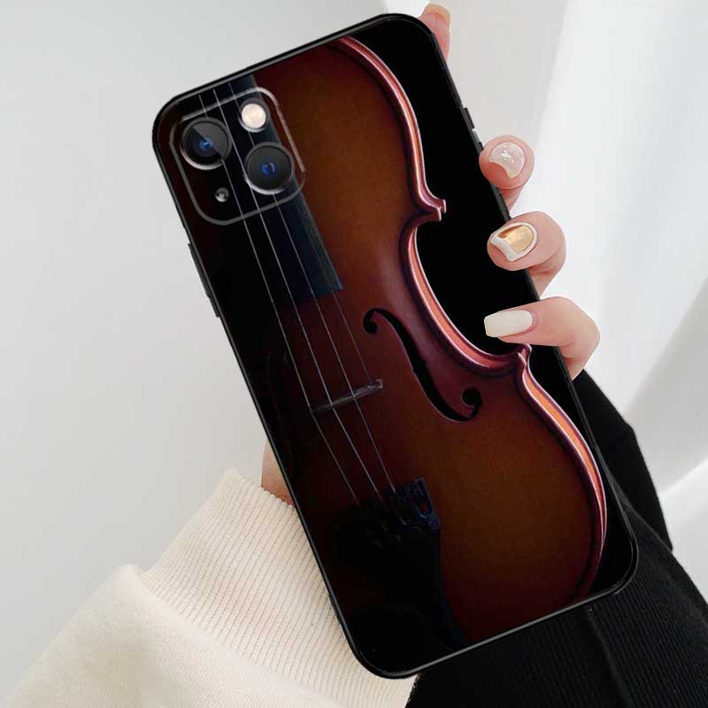Elegant Violins Bow Sheet Music Phone Case For iPhone 17 Pro Max 16 15 14 11 12 13 Pro Max mini 15 16 Plus 16e 17 Air Cover