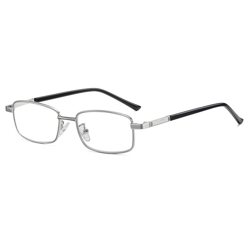 

Fashion square small frame business high definition crystal glass reading glasses metal full frame men s reading glasses Anti-blue light 400