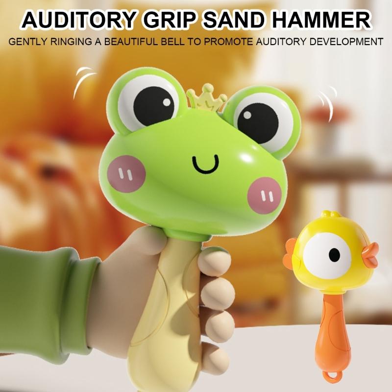 Handheld Shaker Toy for Infant Cartoon Duck Shape Newborns Gift Fun Activity Baby Shaker for 0-12 Month Baby Sensory Toy