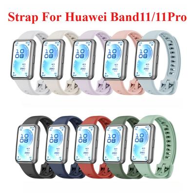 Color Silicone Strap for Huawei Band11 Smart Watch Comfortable Replacement Bracelet Wristband for Huawei Band 11 Pro Accessories Belt