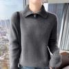 Women's Pure Wool Cashmere High Neck Pullover - Autumn/Winter Warm Long Sleeve Sweater