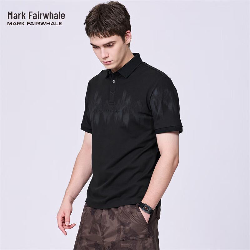 Mark Fairwhale Men's Tie-Dye Gradient Embroidered Polo Shirt
