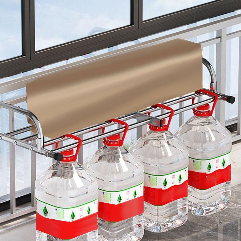 Scalable Clothes Drying Rack Adjustable Floor-Standing Balcony Hanging Rail Stainless Steel 50-158cm Clothes Organizer Racks