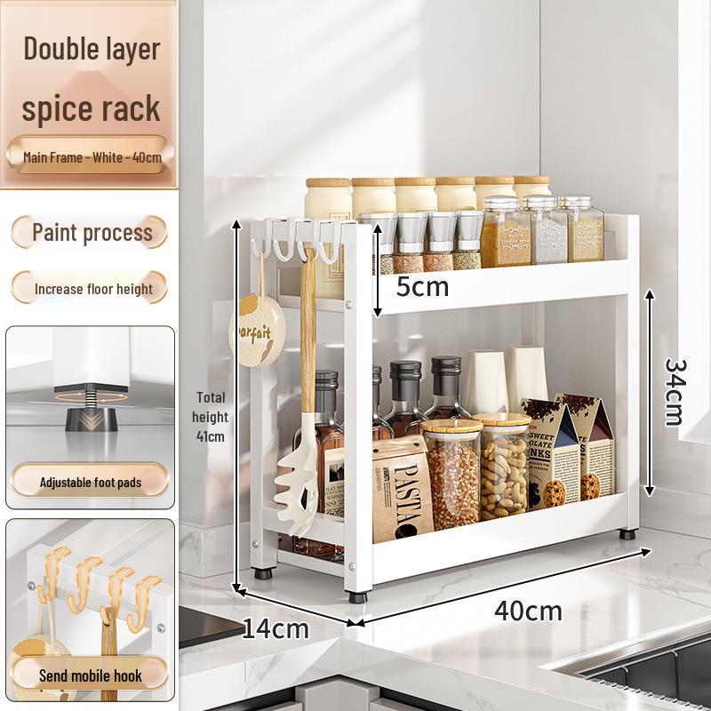 Kitchen Countertop Spice and Sauce Storage Rack