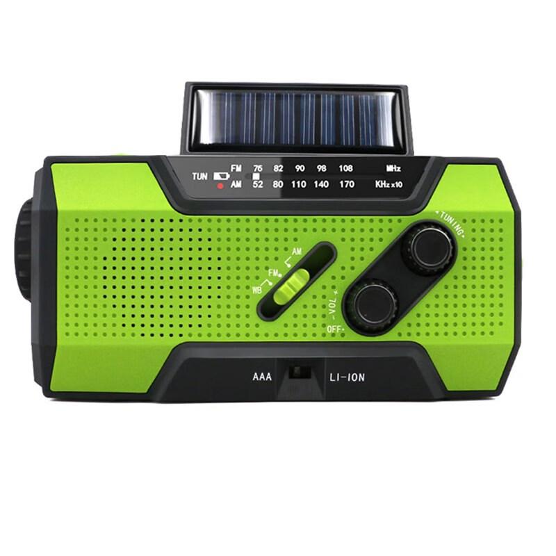Emergency Hand-Crank Solar Radio Flashlight Power Bank