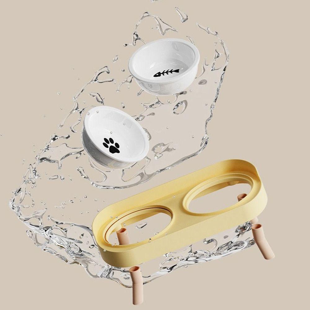 Cervical Protection Double Cat Bowl Large Capacity Cat Water Bowls Elevated Dog Bowl  Pet Feeding