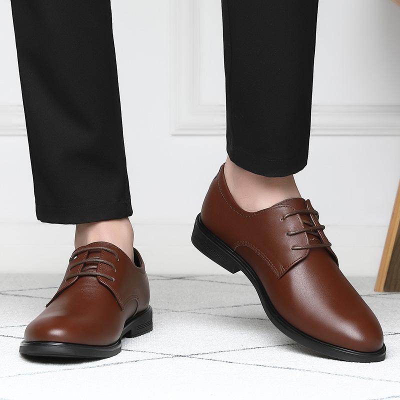Genuine Leather Business Men's Shoes Luxury Minimalist Style Dress Up Party Daily Office Work Adult High-quality Shoes 38-44