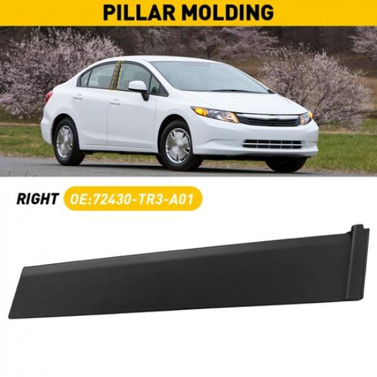 

Car Door Pillar Front Molding Right Fit 2012-2015 Honda Civic 4 Dr 72430-TR3-A0