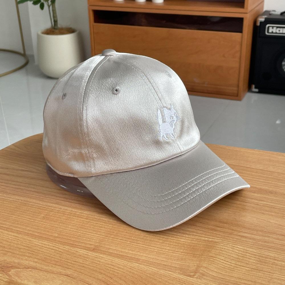 Fashion Hat Star Mercerized Fabric Atmosphere Embroidery Baseball Cap Children's Four Seasons Curved Eaves Show Face Small Trend and Cap Men