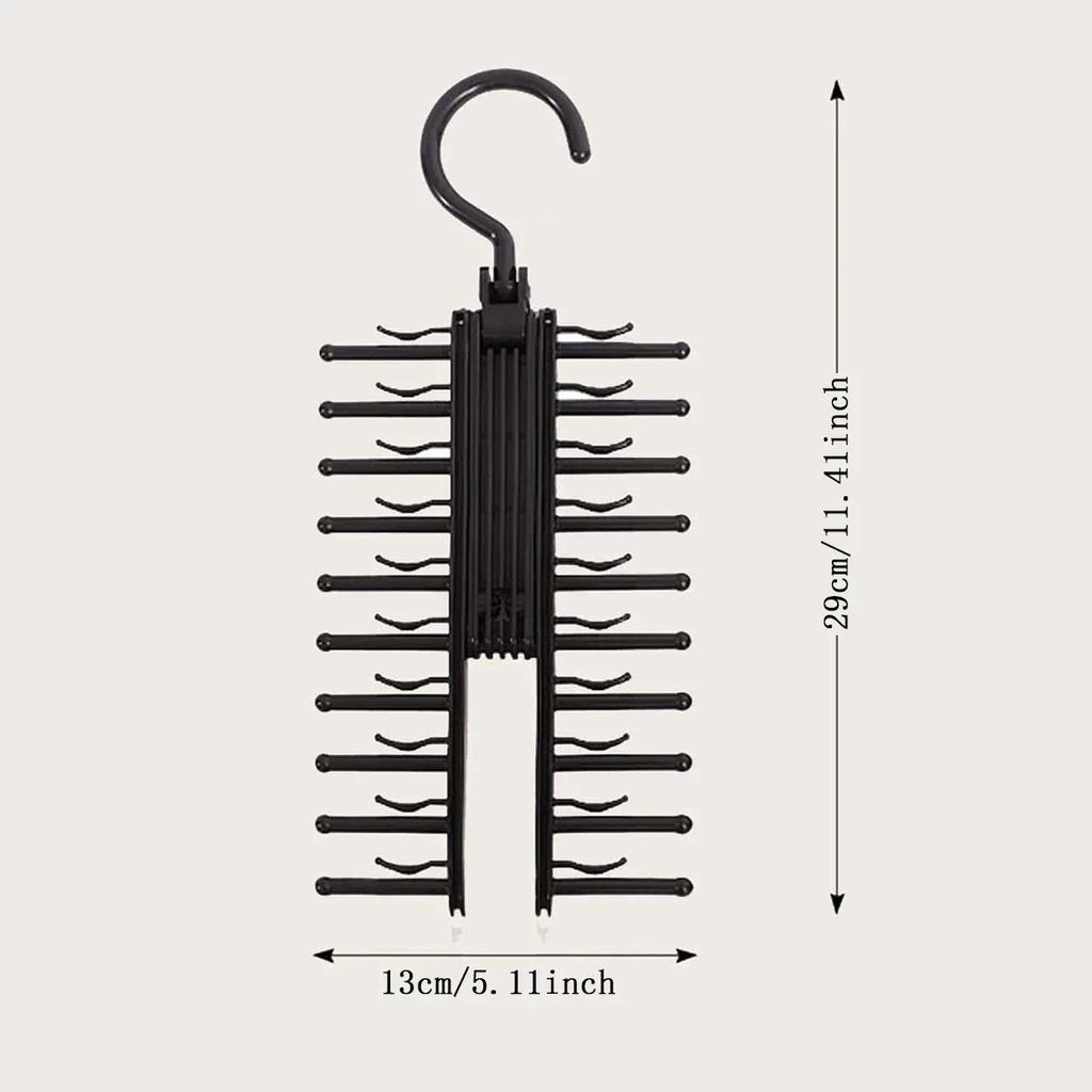 1/2Pcs Tie Storage Hanger Large Capacity Bow Clip Scarf Belt Hanging RackTie Belt Display Holder Wardrobe Household