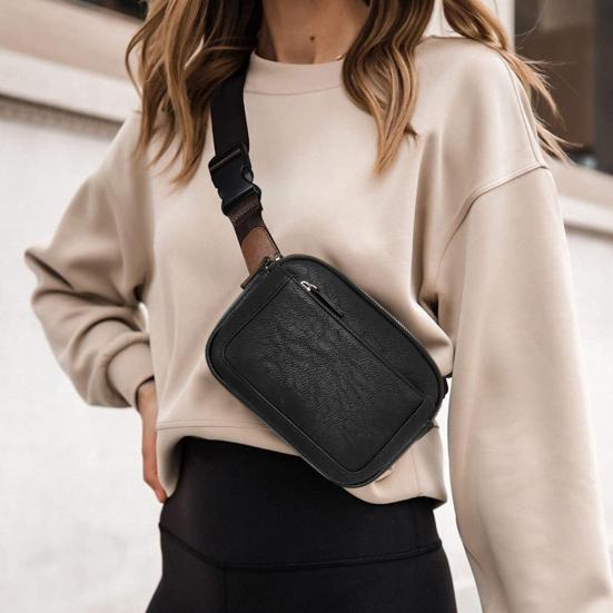 Tragbare Messenger-Tasche mit Reißverschluss und mehreren Taschen