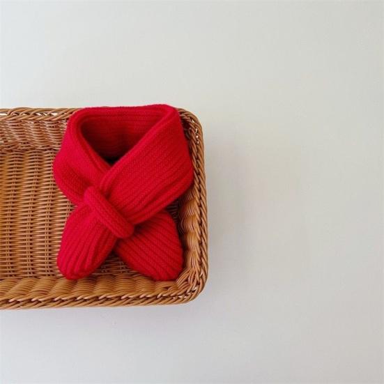 Baby Vinterskjerf Strikket Tykk Elastisk Myk Ensfarge Unisex Varm Kald Bestandig Anti-krympe Nakke Beskyttelse Barn Nakke Wrap