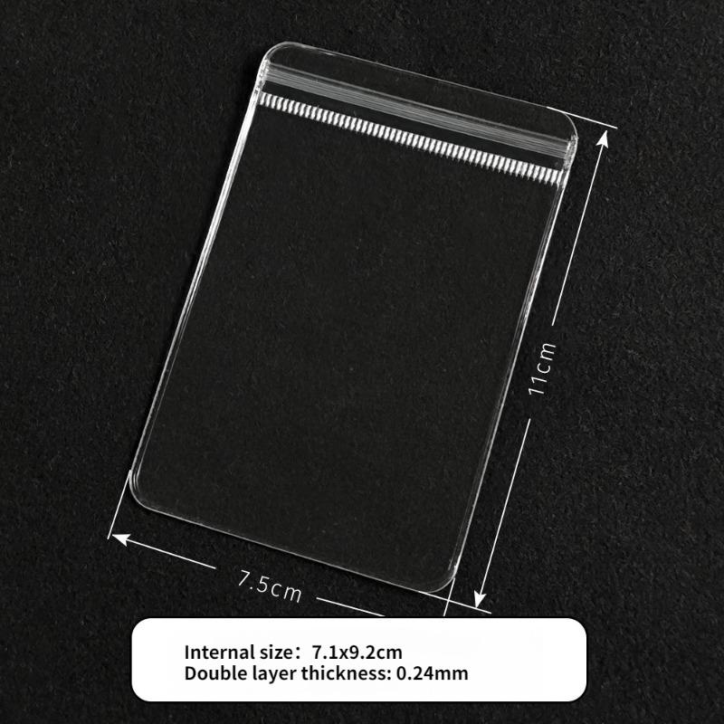100pcs PVC Self Sealing Bag Thicken Highly Transparent and Scratch Resistant Plastic Pouchs Jewelry Brooch Bracelet Storage Packaging Pockets