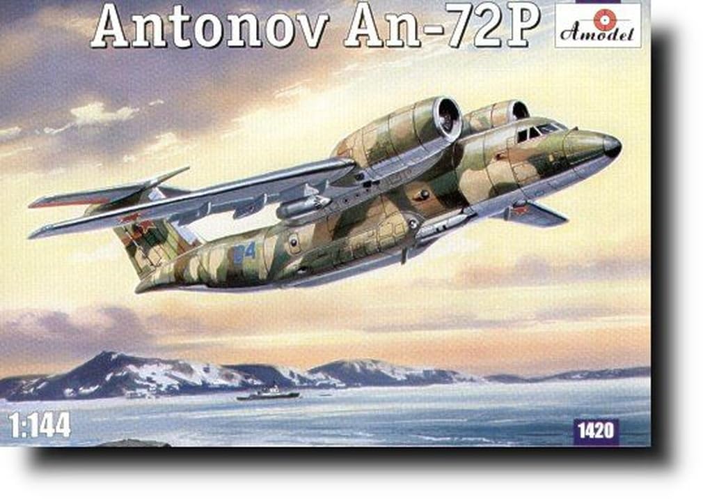 

Модель Антонов Оффшорный разведывательный военный самолет Тип Пластиковая модель AM1420 1/144 Ан-72П