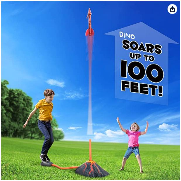 Amazons neue Fußstart-Werferkanone, fliegende Dinosaurierrakete, Outdoor-Eltern-Kind-Kinderspielzeug, grenzüberschreitend