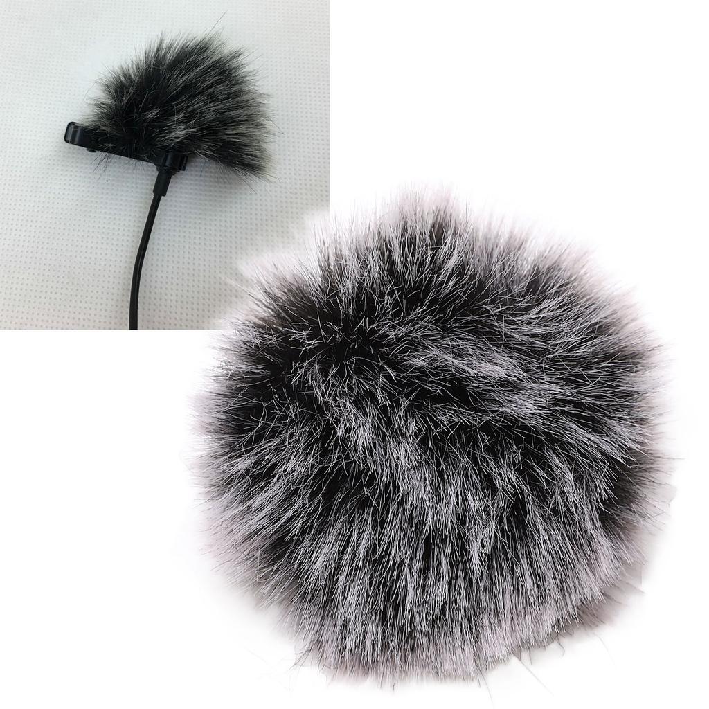 Furry Microphone Cover Noise Reduction Comfortable Soft Portable Compact Microphone Windscreen Muff for Recording
