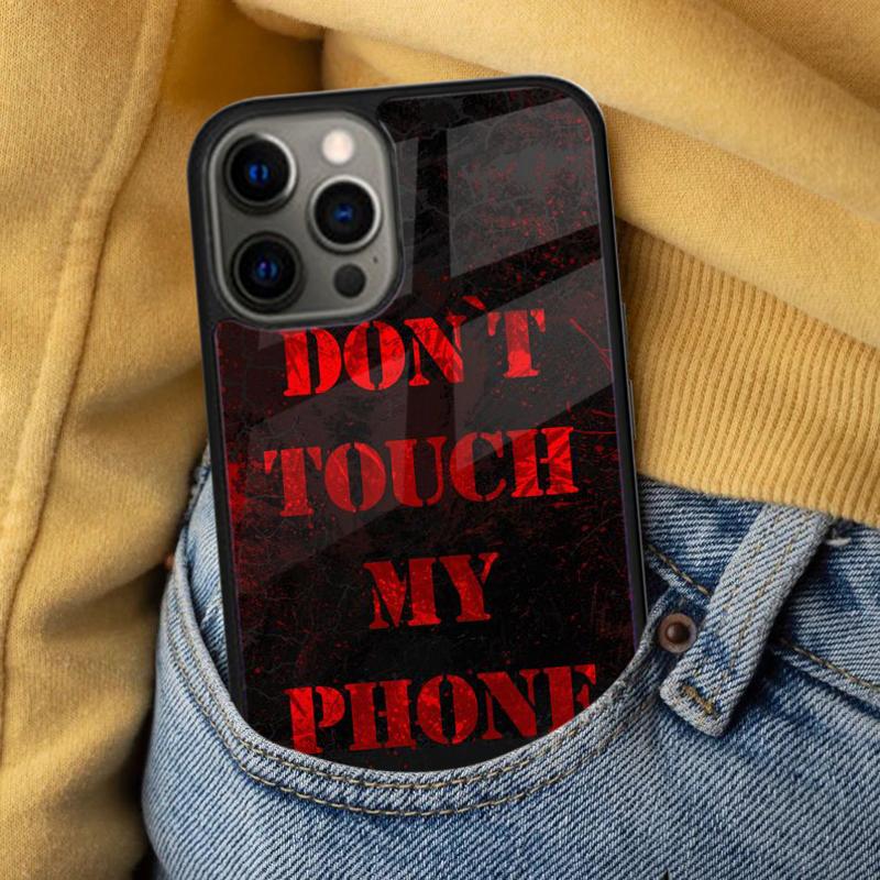 Don't Touch My Phone Soft Phone Case for iPhone 17 Air 16e Pro max 15 Pro 13 14 Plus 11 12 MagSafe Magnetic Coque