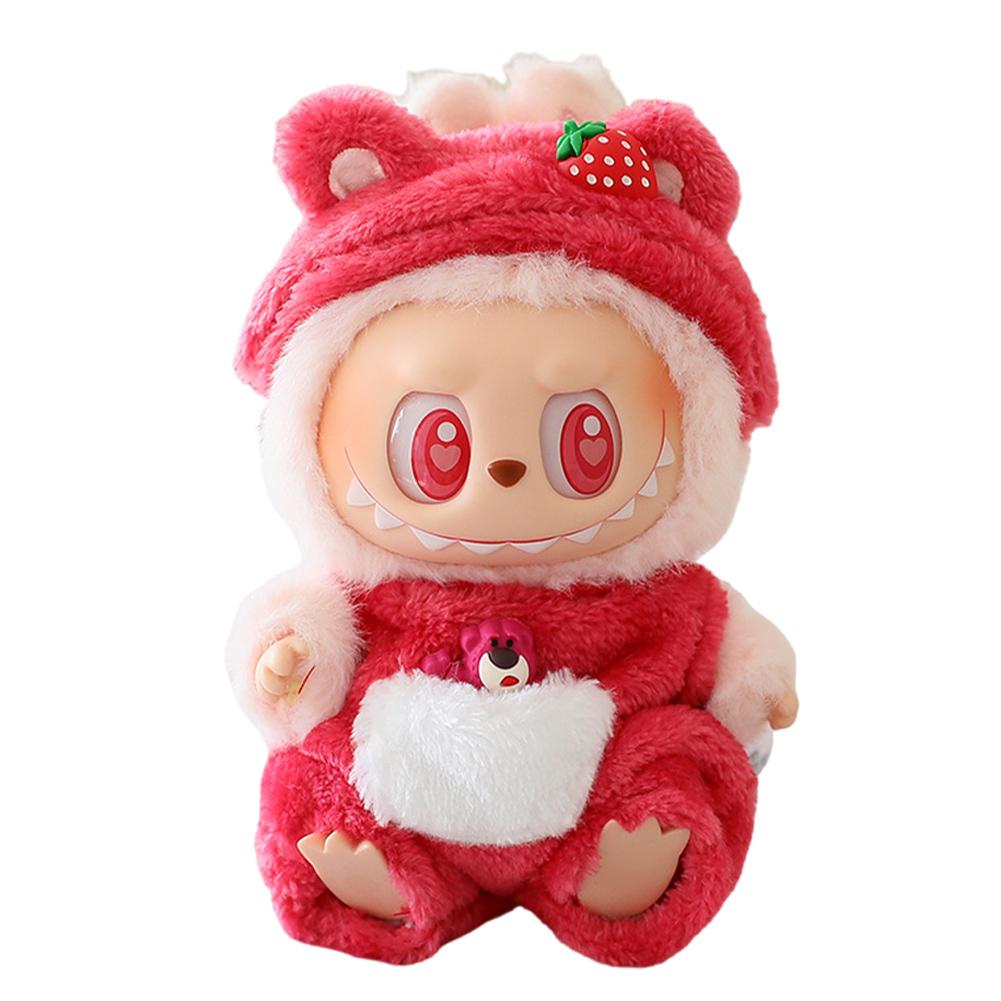 17cm Labubu Clothes Mini Fashion Dolls Clothes DIY Animals Set Macaron Cute Doll Clothing Doll Outfit Accessories Kid Gift