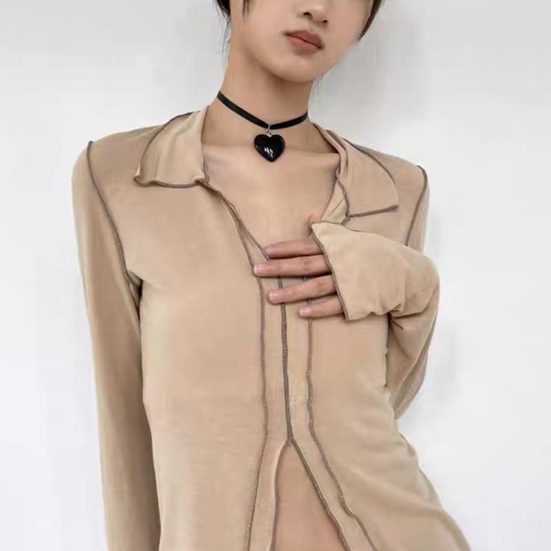 Glass Heart Charm Necklace Sparkling Heart Pendant Necklace Jewelry Gift for Women Wife Girlfriend Fabric Rope Chain