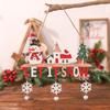 1/2/3PCS Random Wooden Christmas Door Hanging Ornaments Rustic Santa Claus for Home Happy New Year Christmas Door Pendants