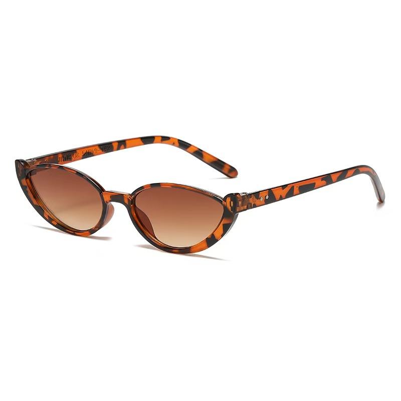 New Cross-border Retro Cat's Eye Half-frame Sunglasses Fashion Personality Modern Online Celebrity Street Sunglasses Women.