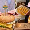 100 Pcs Hamburger Cocktail Picks Sticks Fruit Sandwich Food Picks Decorative Bamboo Fork Accessories for Birthday Wedding Party