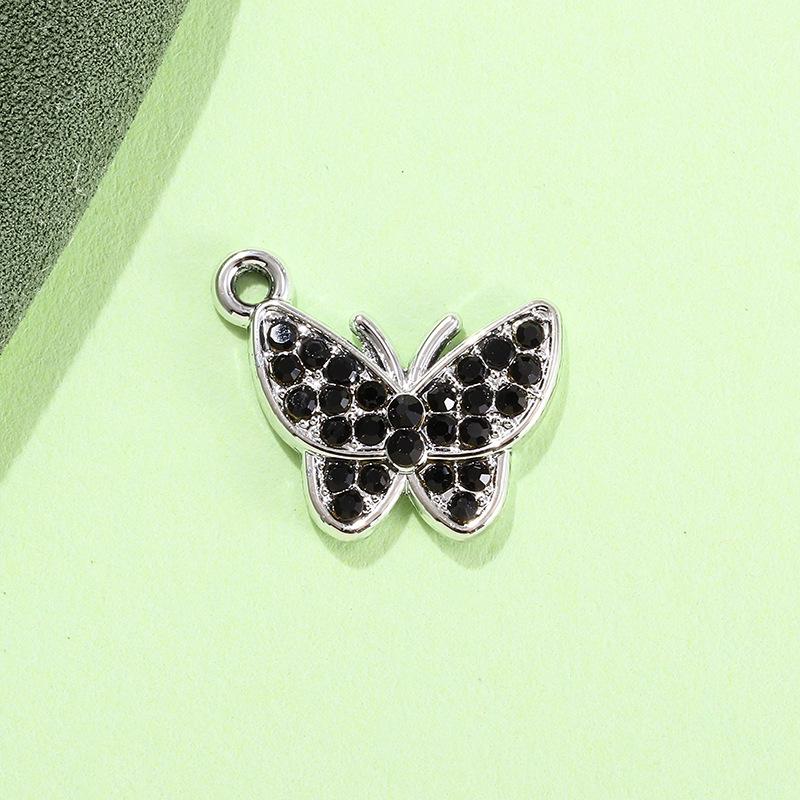 Breloque Pendentif Papillon Strass Coloré pour Bijoux, Charme pour Bracelets, Chevillères et Colliers DIY