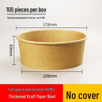 Bols ronds jetables en papier kraft JINGRX