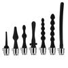 Douche Enema Vagina Anal Cleaning Switch Faucet Attachment Silicone Enema Syringe Shower Metal Butt Plug Nozzle Tip Gay Massager