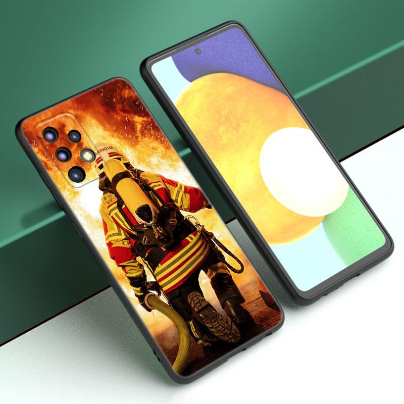 Firefighter Heroes Fireman Case For Samsung A13 A22 A24 A32 A23 A25 A34 A35 A52S A53 A54 A55 A73 A12 A14 A15 A31 A33 A50 A51 A72