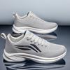 Large size wish casual soft-soled sneakers breathable single shoes fly-woven mesh running shoes men