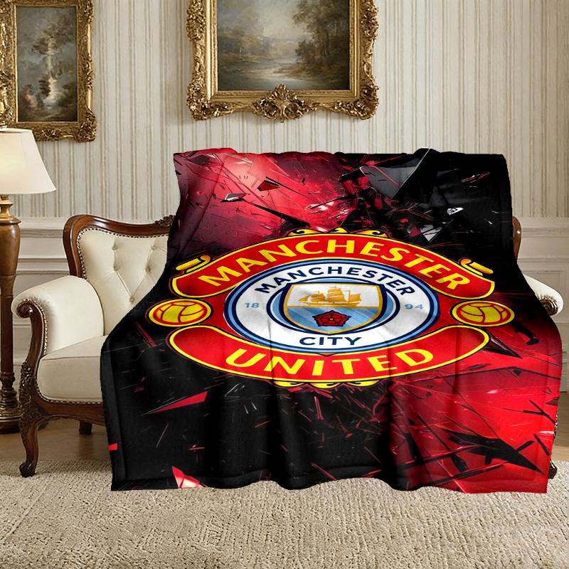 Weiche Manchester United Manchester City Decke Perfekt zum Einkuscheln auf dem Sofa, Ideal zum Gemütlichmachen im Schlafzimmer