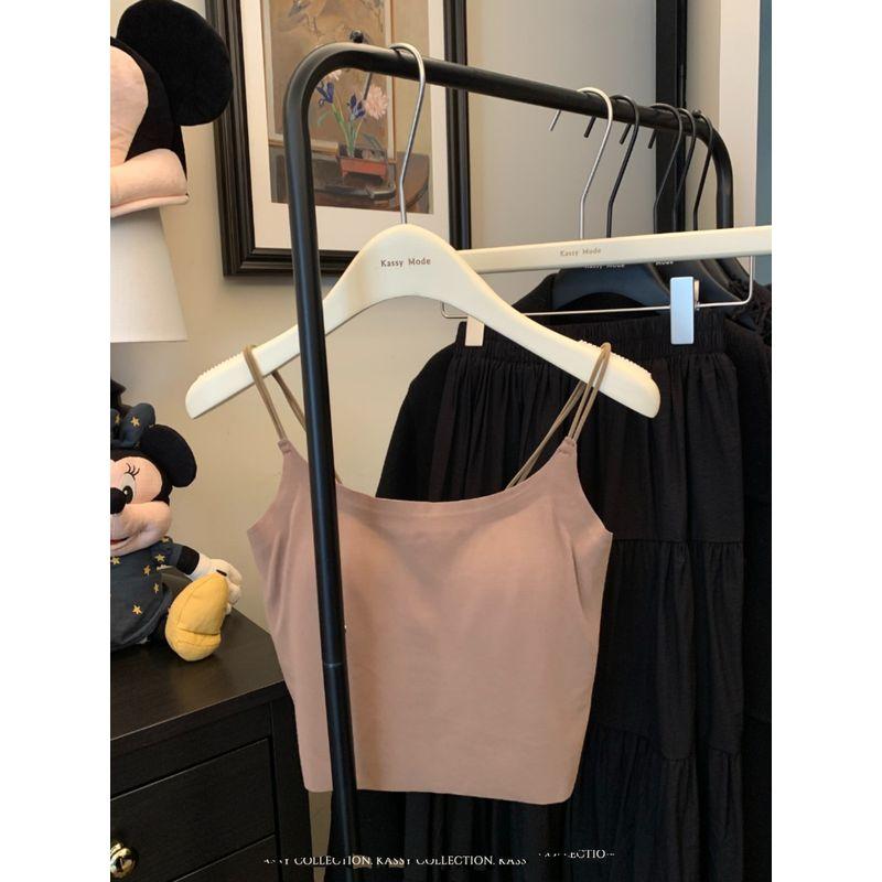 Kumikumi Sexy Pure Color Slim-Fitting Suspenders Vest