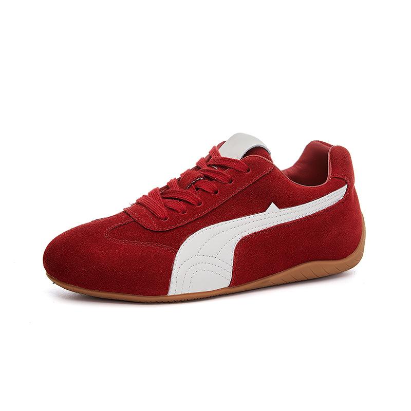Leather Forrest Gump shoes women's 2025 autumn new flat-soled sports shoes women's casual low-top women's shoes trendy versatile shoes children