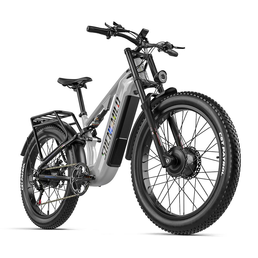 Shengmilo S600 Pro Adult All-Terrain Electric Bicycle 48V25AH Battery 90KM Max Range 2*1000W Dual Motor 45KM/H Top Speed No ABE E-Mountain Bike