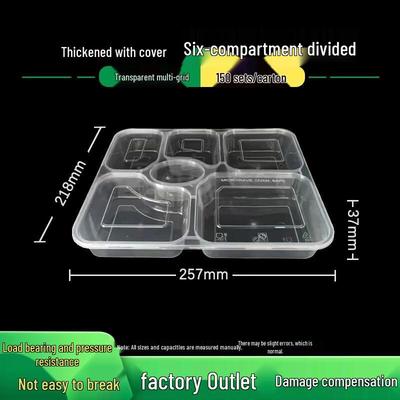 ZL Disposable 6-Compartment Meal Prep Container