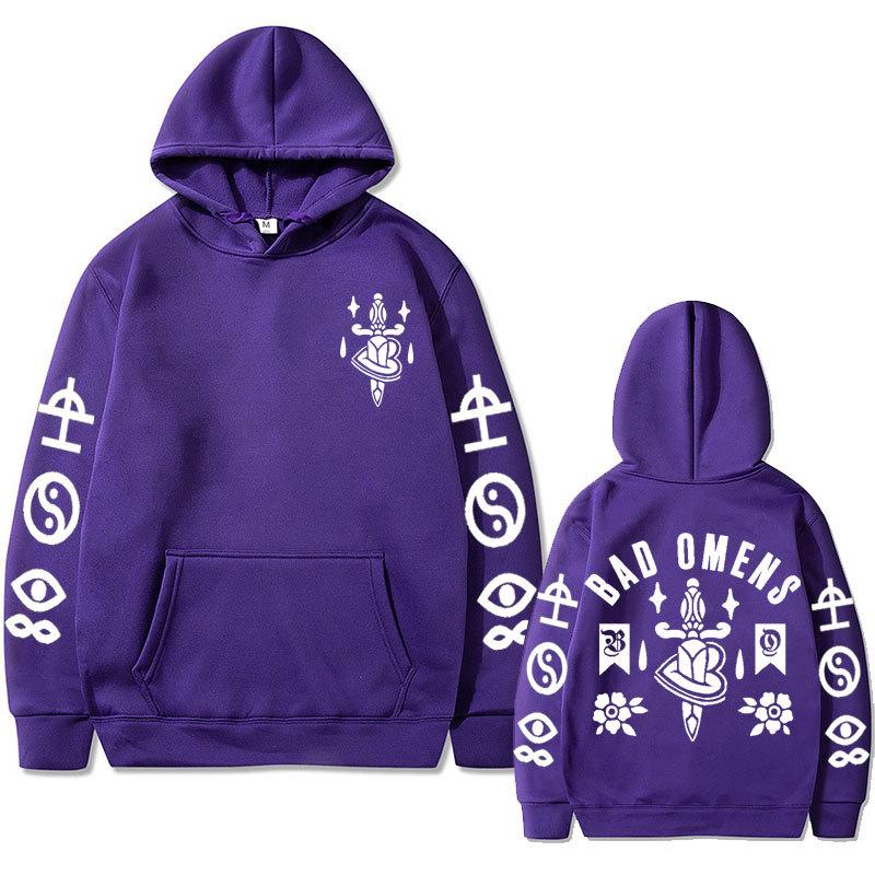Awesome Bad Omens Band Tour American Music Double Sided Men's Hoodie Sweatshirt Men Womnen Design Pullover Fleece Hoodies