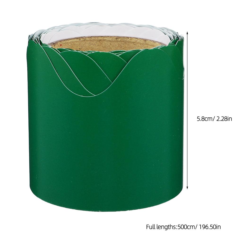 5M Blackboard Border Paper Roll Premium Waterproof Decorative Bulletin Trim for Classroom Wall Chalkboard Boarder Decoration