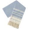 Striped Logo Sand-Free Outdoor Summer Travel Bath Pool Swim Use Colorful Cotton Turkish Beach Towel With Tassel