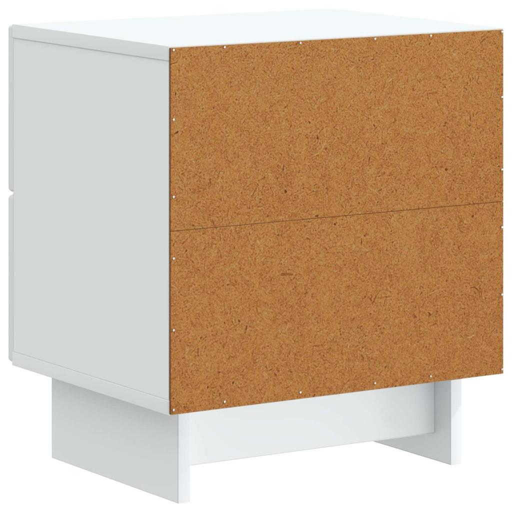 Nightstand White 43 x 34.5 x 47.5 cm Engineered Wood