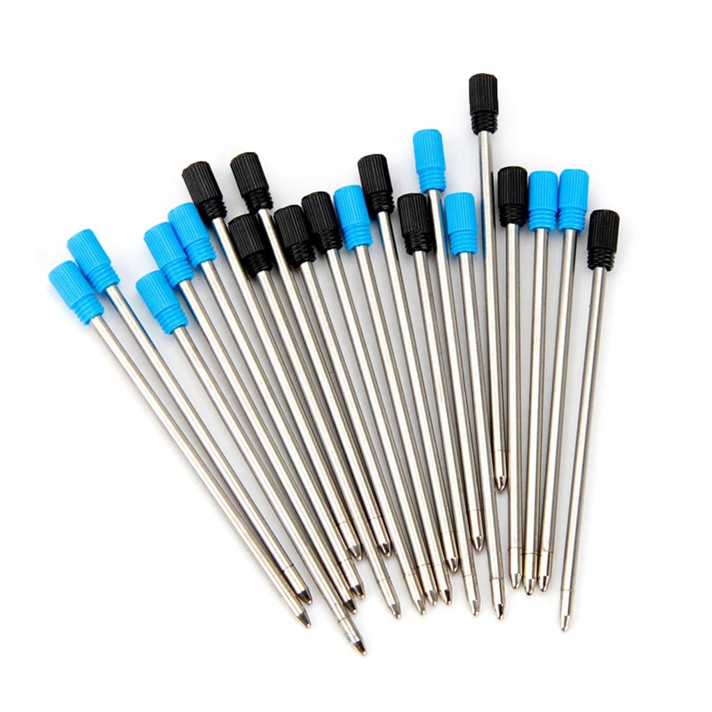 10Pcs Replaceable Ballpoint Pen Refills Ballpoint Metal Refills Metal Refill for Twist Action Ballpoint Pens 1.0mm Tip