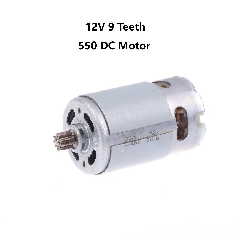 Mini 550 Dc Electric Motor 12V 9 Teeth Universal Angle Grinder Motor Power Tool Repair Part For Chainsaw Lawn Mower Grass Cutter