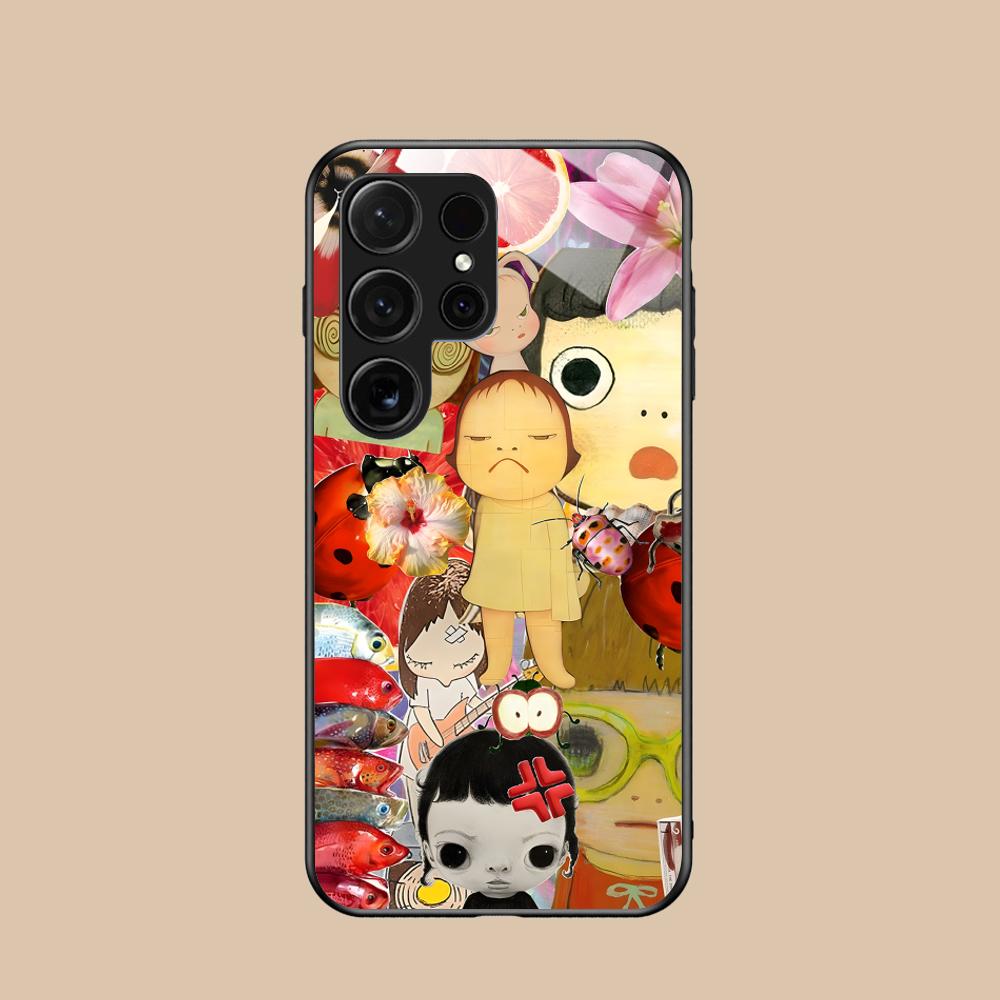 

Anime Yoshitomo Nara Phone Case for Samsung Galaxy S26 S25 S24 S23 S22 S21 S20 Note20 Plus FE Ultra Glass Colorful Cover Luxury Galaxy Note20 Ultra
