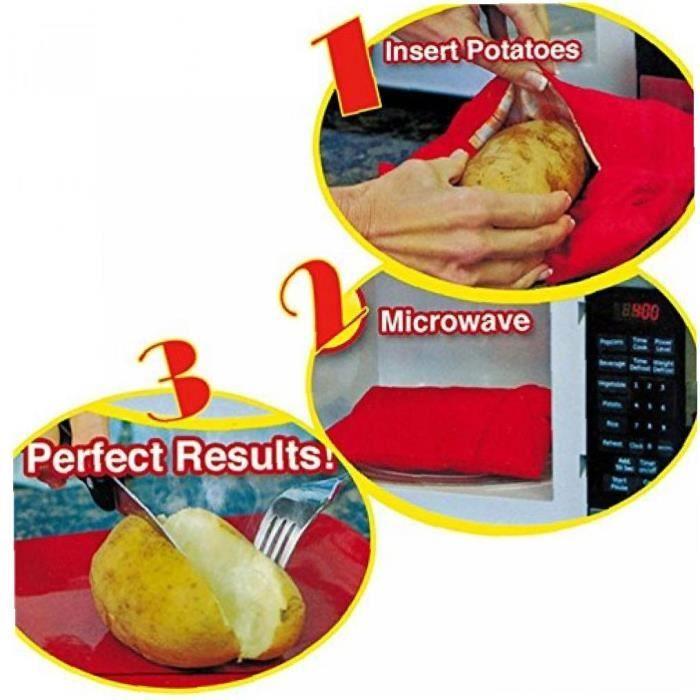 Sac de cuisson de pommes de terre - DIERCOSY - Réutilisable - Lavable - Compatible micro-ondes