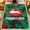 Flannel BlanketSouth Sydney Rabbitohs Warm Soft Throw Blanket for Indoor Sofa Bed Living Room Use